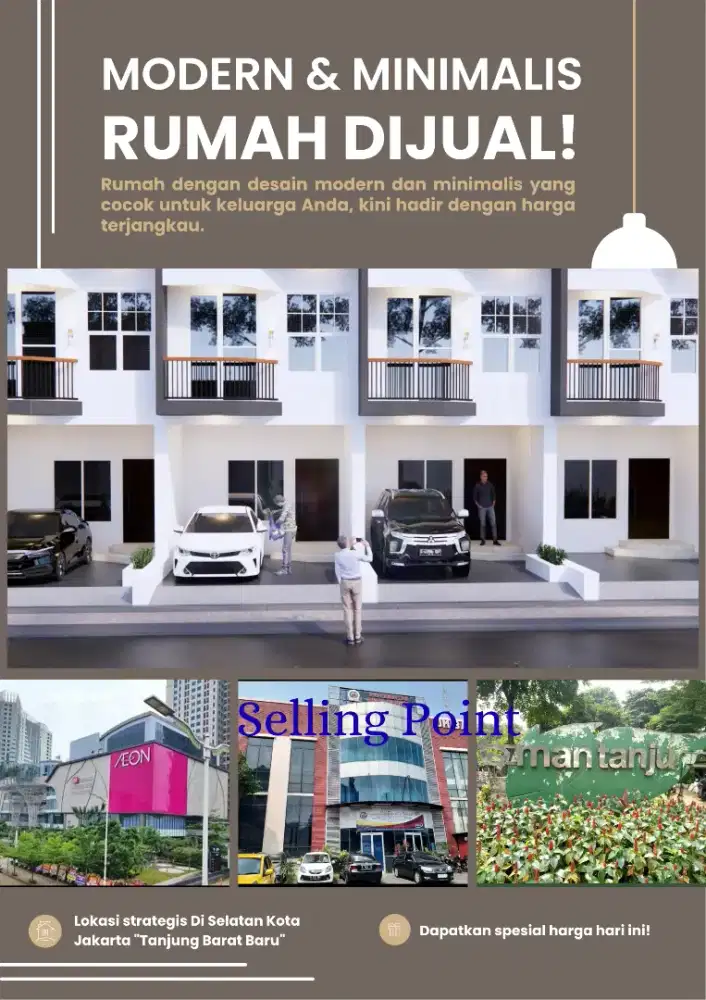 Rumah Modern Minimalis Di Tanjung Barat Jakarta Selatan, Bisa KPR