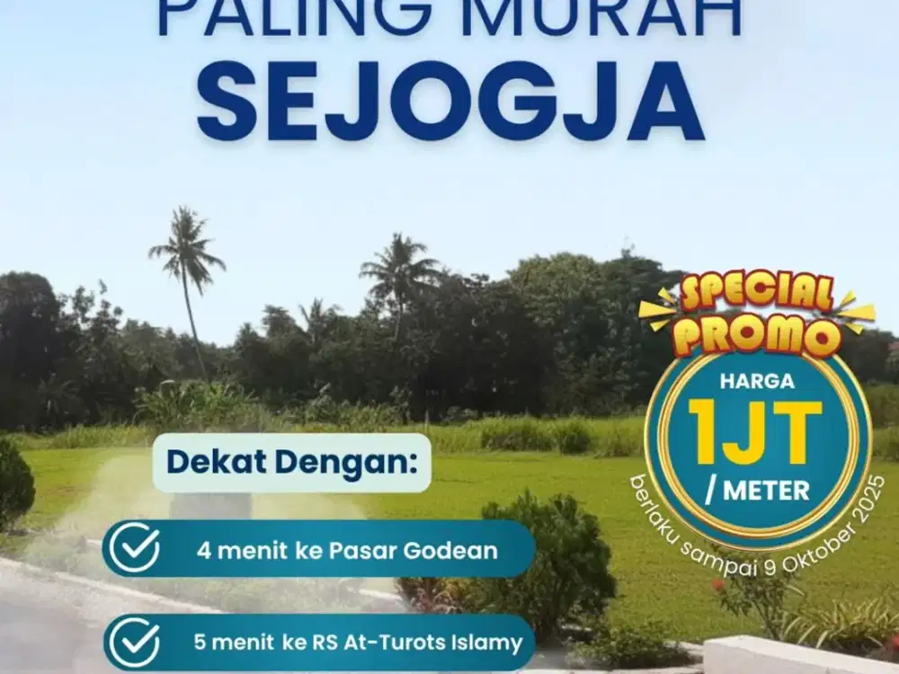 Tanah Dijual Jogja SHM P Jl Godean Lokasi Strategis Dekat Kota Jogja