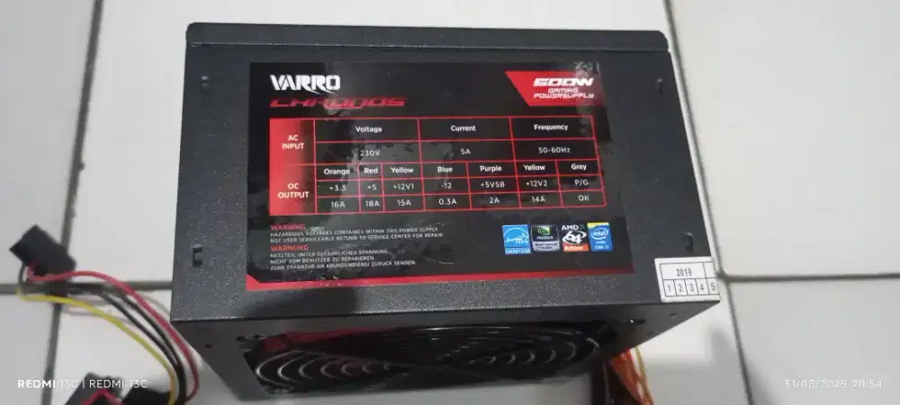 Jual power suplly Varro 500watt kondisi normal fungsi siap pakai