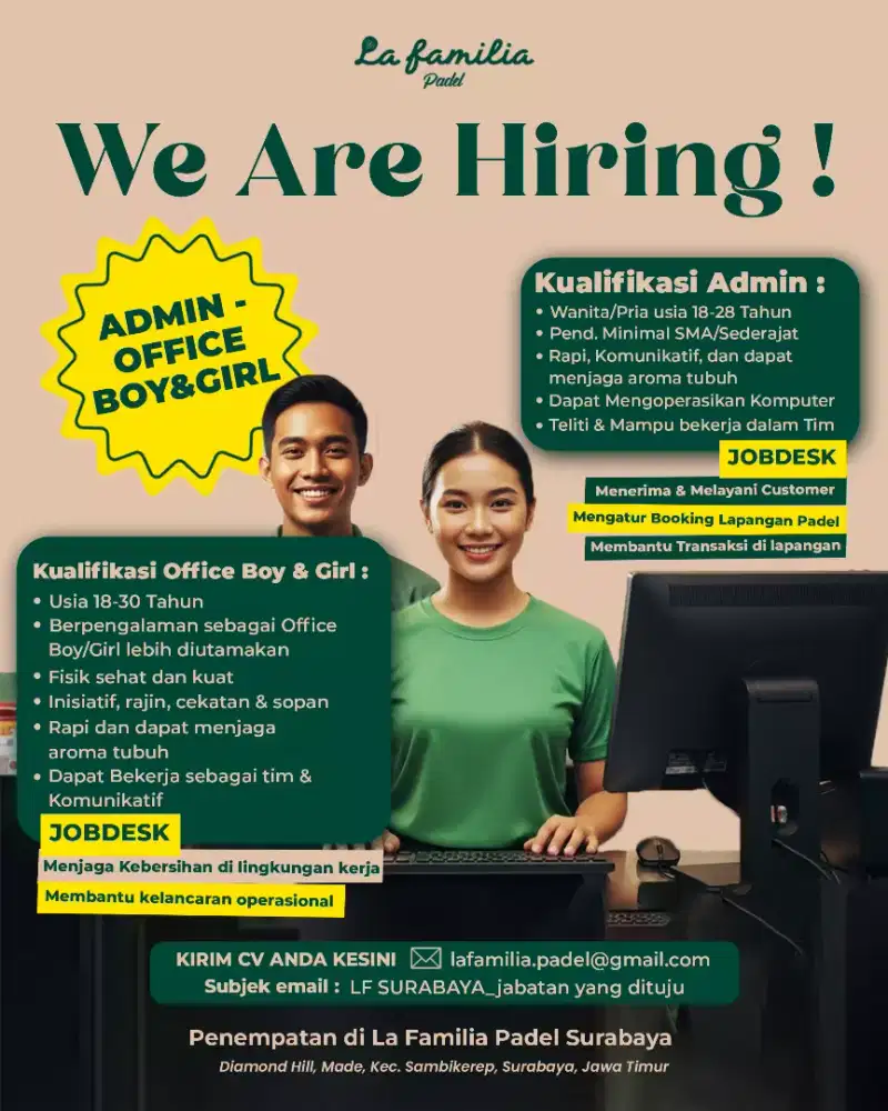 Lowongan Admin dan Office Boy/Girl