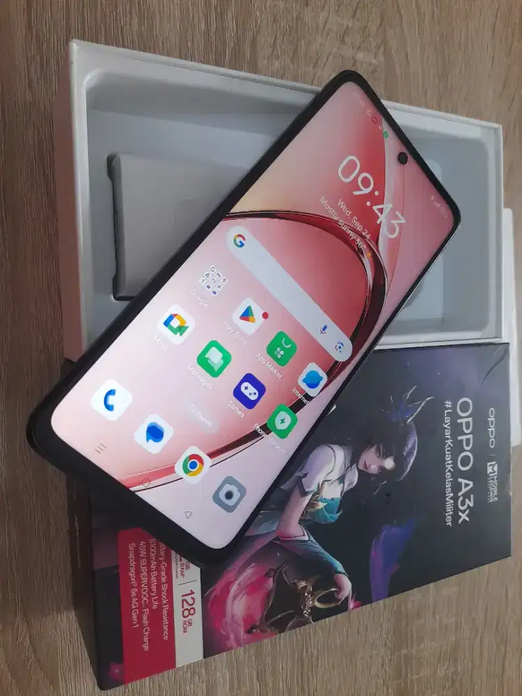 Oppo A3X-4G.Finger.ram 6GB/128GB.GOLDEN PONSEL