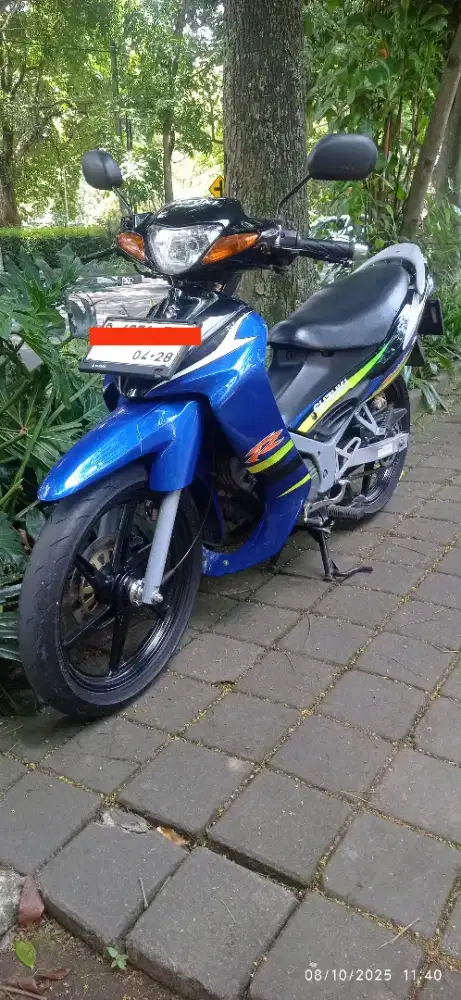 SUZUKI SATRIA 120 RU LSCM HIU AGRESIF 2004 BIRU HITAM