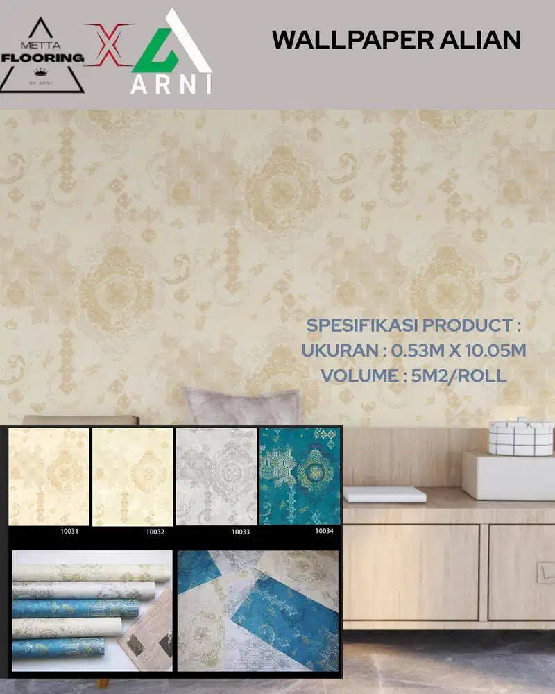 Wallpaper Dinding Alian @5m2/ROLL I Wallpaper Motif Jakarta Warna Warn