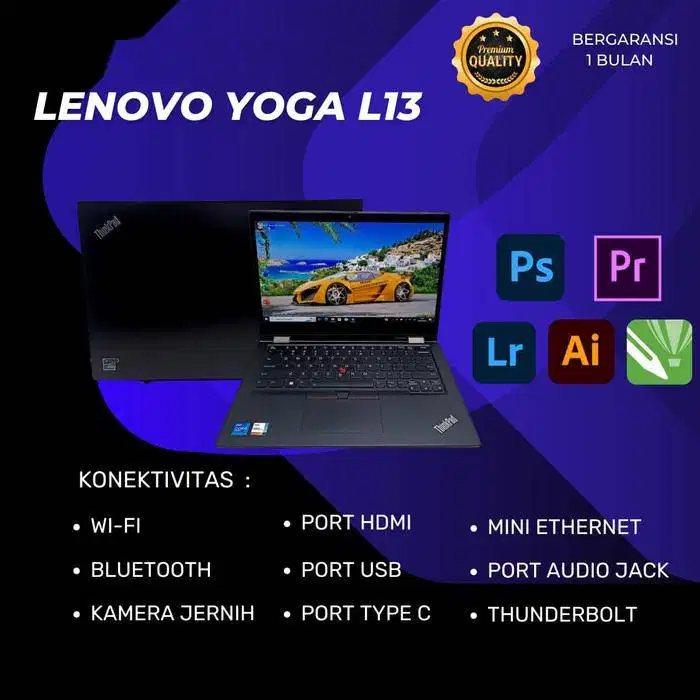 Laptop Lenovo Yoga 13 i5 Gen 11 Ram 16 Gb SSD 256 Layar Sentuh RA-HG