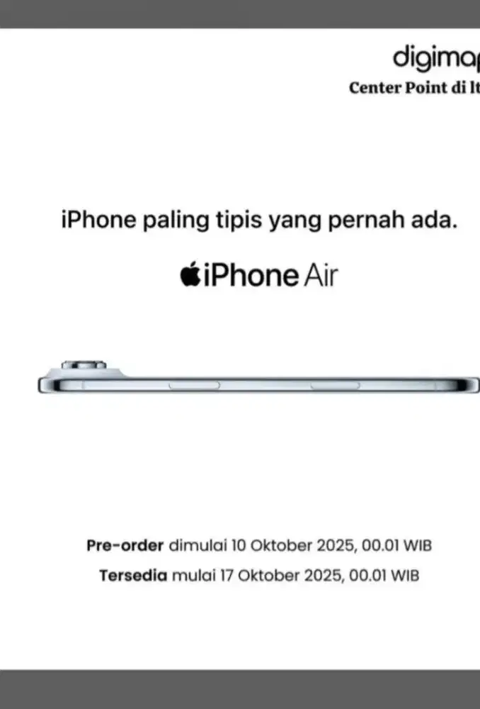 Kredit Iphone 17 air hanya dengan KTP