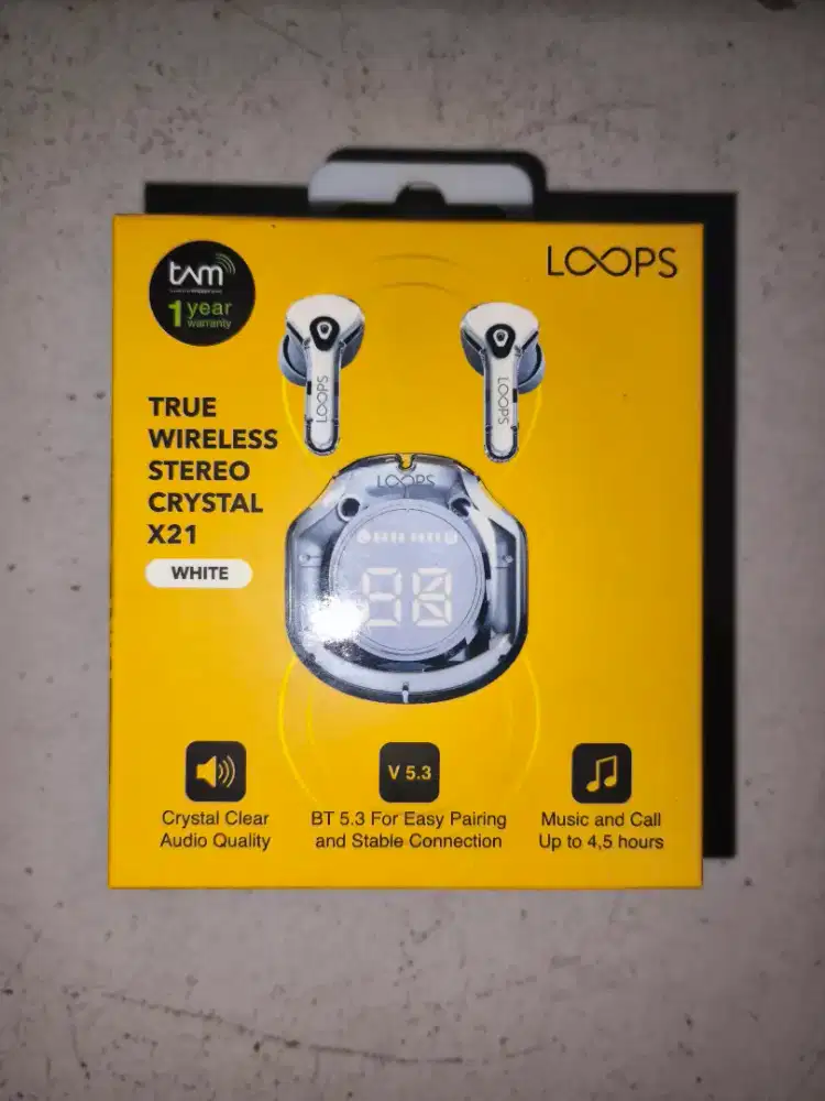 Loops TWS X21 Crystal (silver, baru)