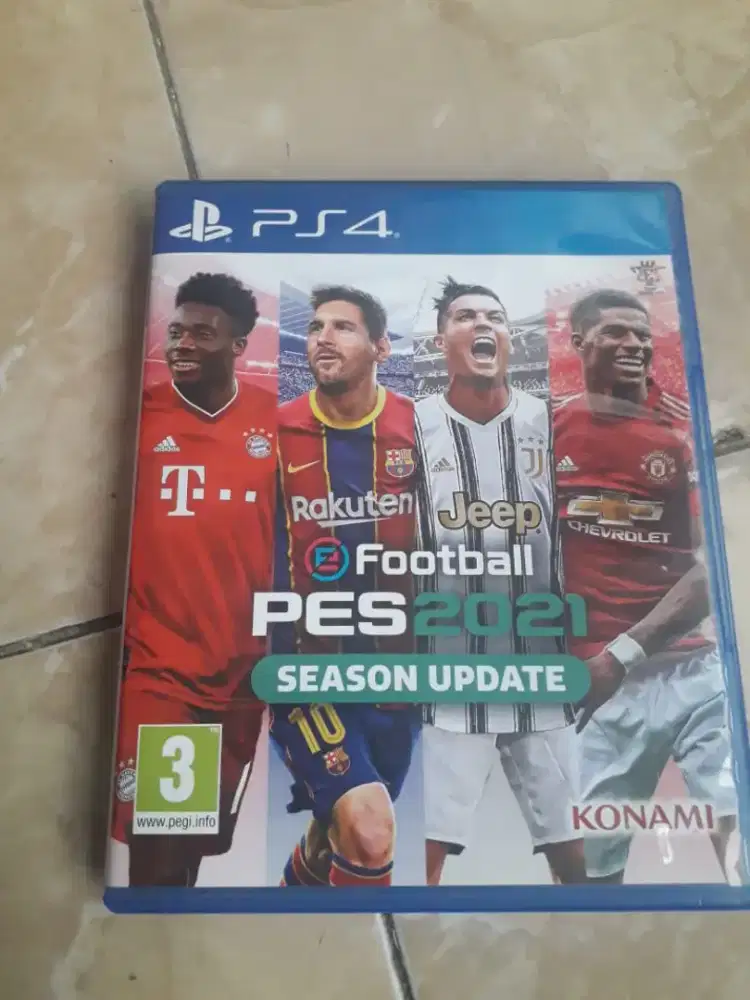 Kaset PS4 ori PES 2021 normal mulus ada box Poris cipondoh