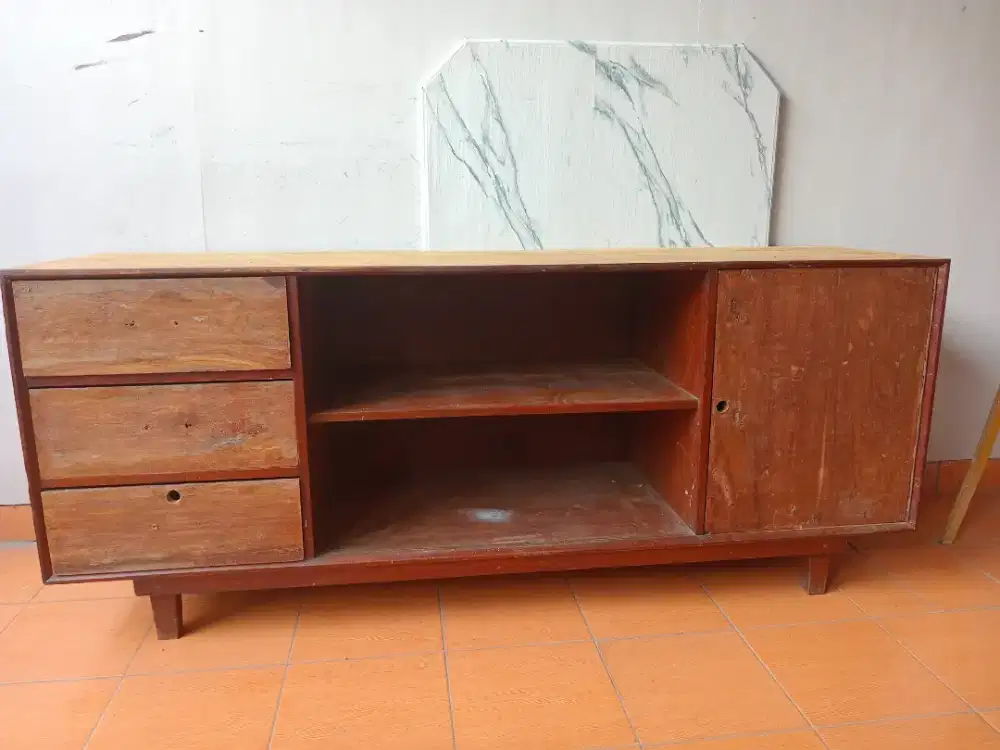 Jual bufet bekas jadul asli jati .