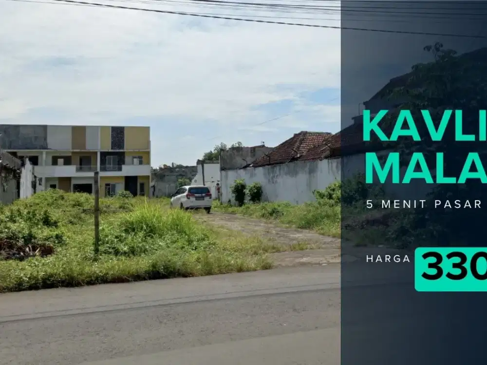 Kavling MAlang Hanya 5 Menit Pasar Gadang Poros Jalan Cocok Bangun Hunian Maupun Usaha