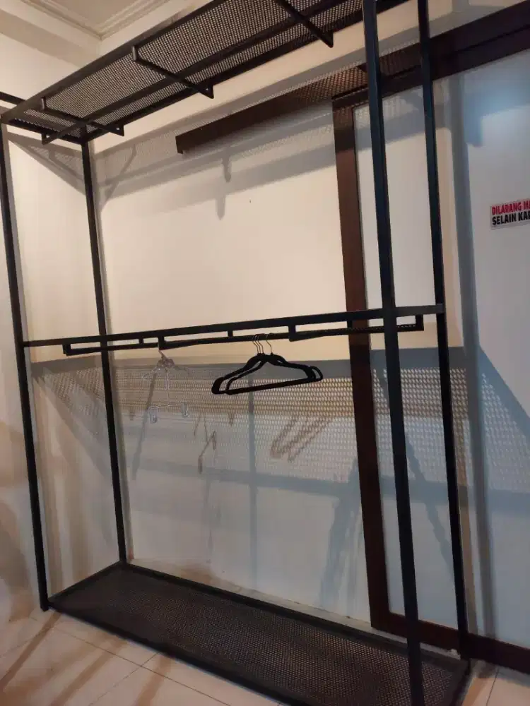 Rak besi display baju 2pc tinggi 2,5M