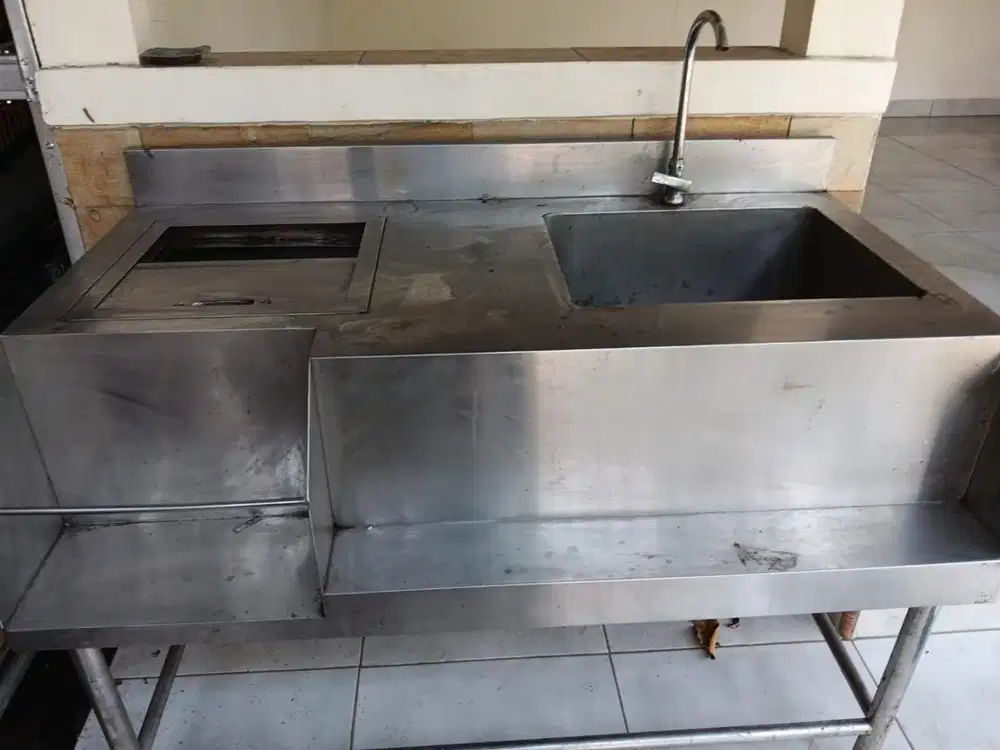 Westafel Sink + Ice bin stainless steel