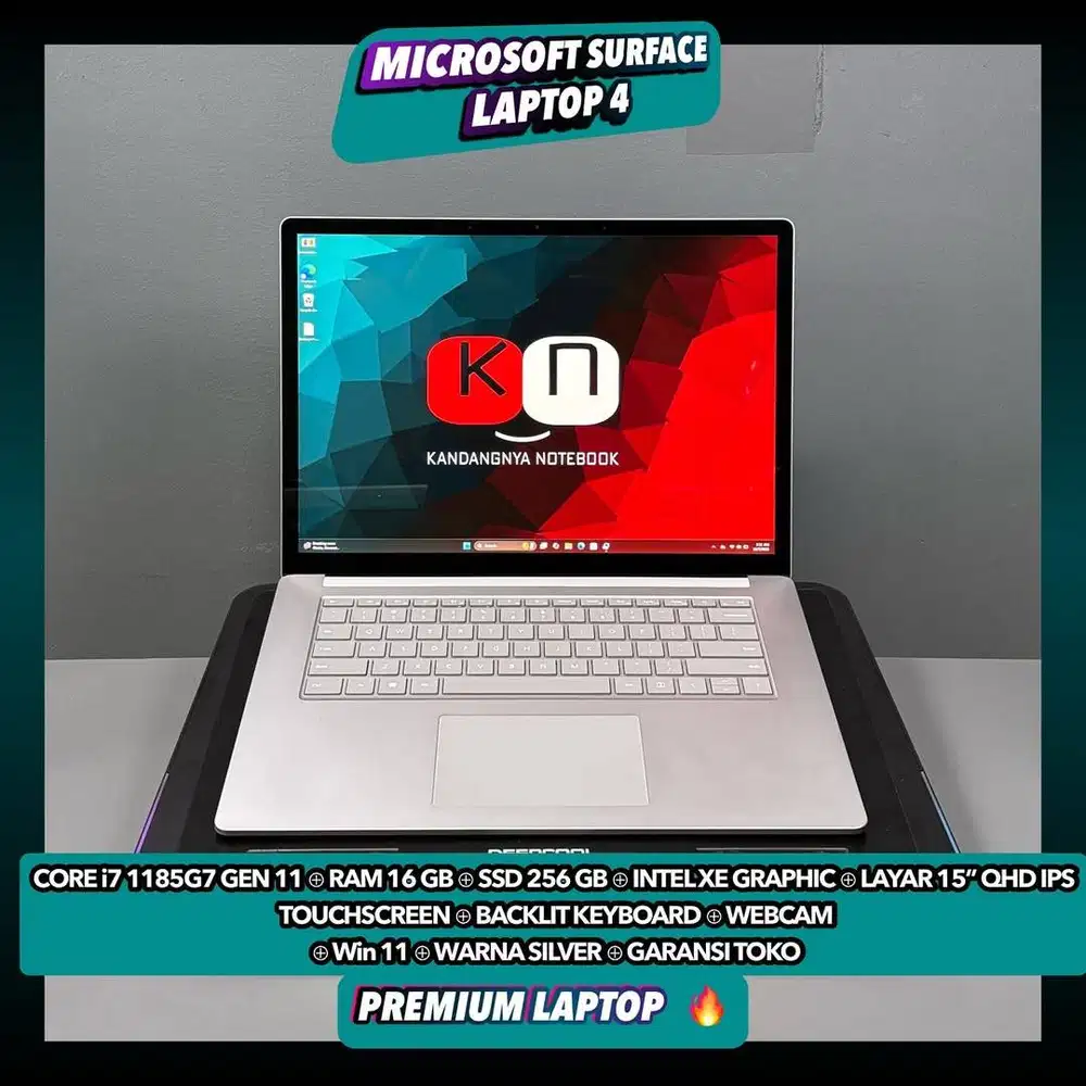 Microsoft Surface Laptop 4 Core i5 1185G7 Gen11 Ram16/256GB Layar QHd