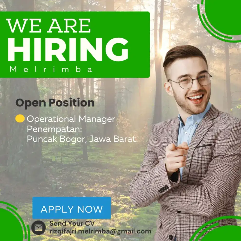 Lowongan Operasional Manager Puncak