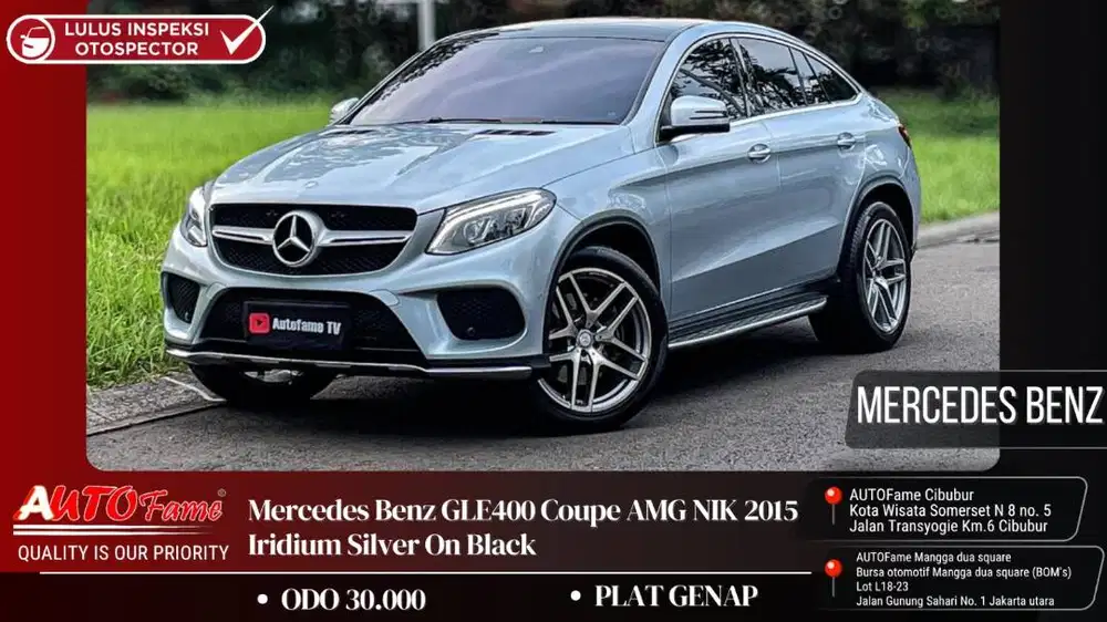 Mercedes Benz GLE400 Coupe AMG NIK 2015 Iridium Silver On Black