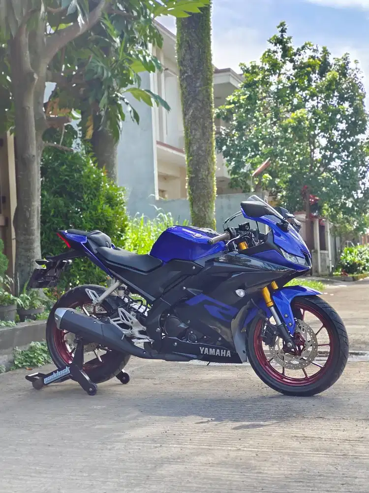 YAMAHA R15 V3 BLUE RACE 2019 KM RENDAH SIAP GASPOL