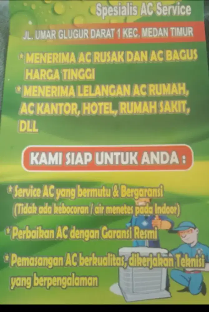 Service AC medan bergaransi