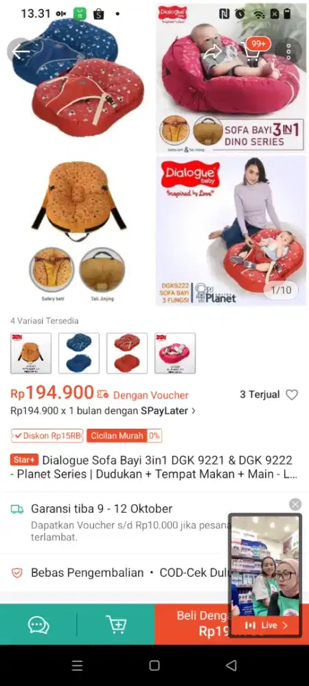 Sofa bayi baru 2x pakai