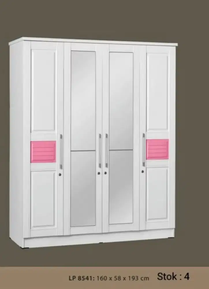 Jual lemari pakaian 4 pintu minimalis