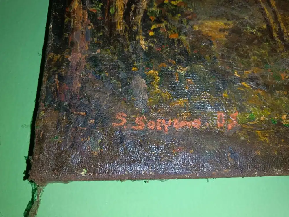 Lukisan Karya S.Suejono.DS Kondisi Seperti digambar Chatnya Mengelupas