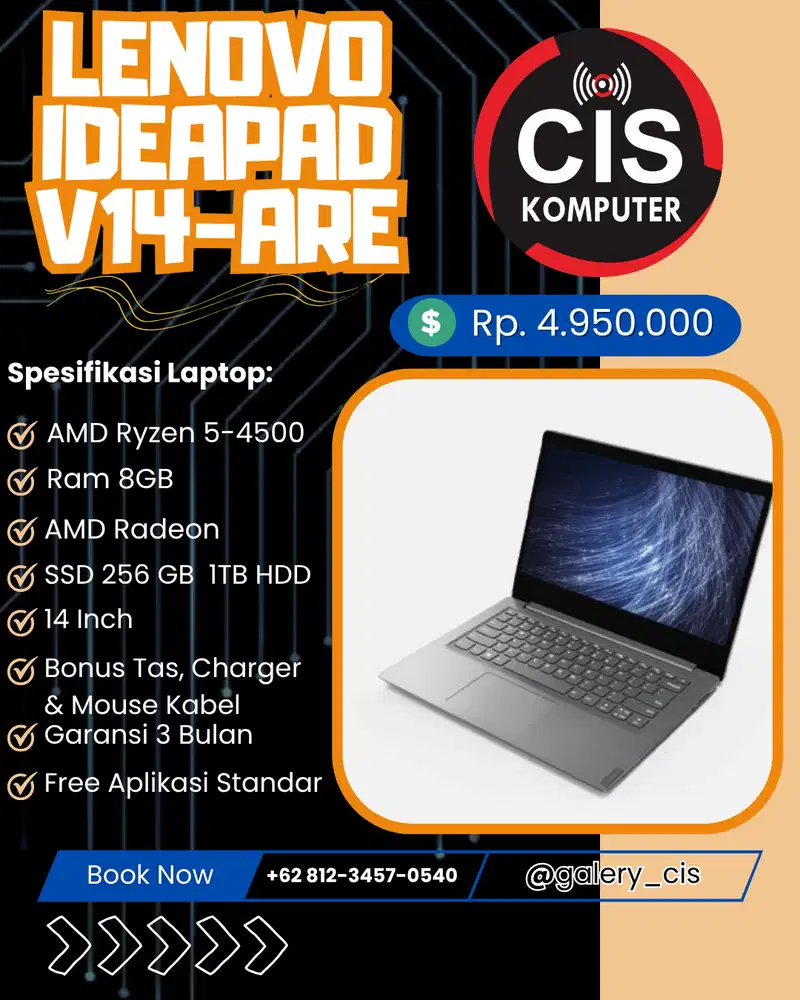 Jual Lenovo Ideapad V14-ARE Bekas