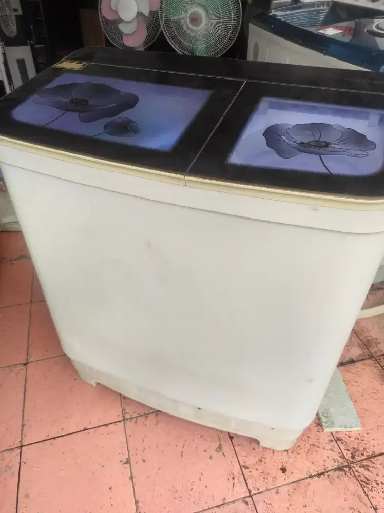Mesin cuci 2 tabung dempoo kapasitas 12 kg masih normal siap pakai