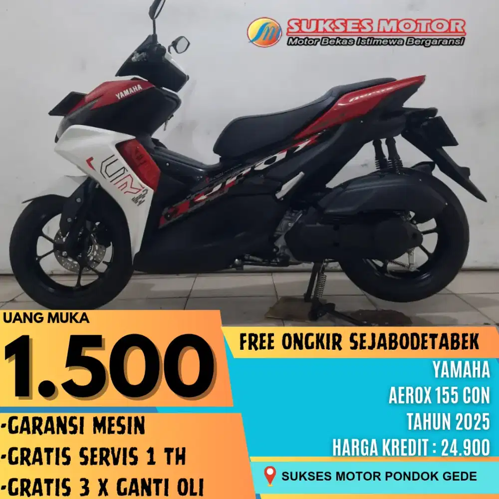 FREE GANTI OLI 3 KALI YAMAHA AEROX 155 C TAHUN 2025