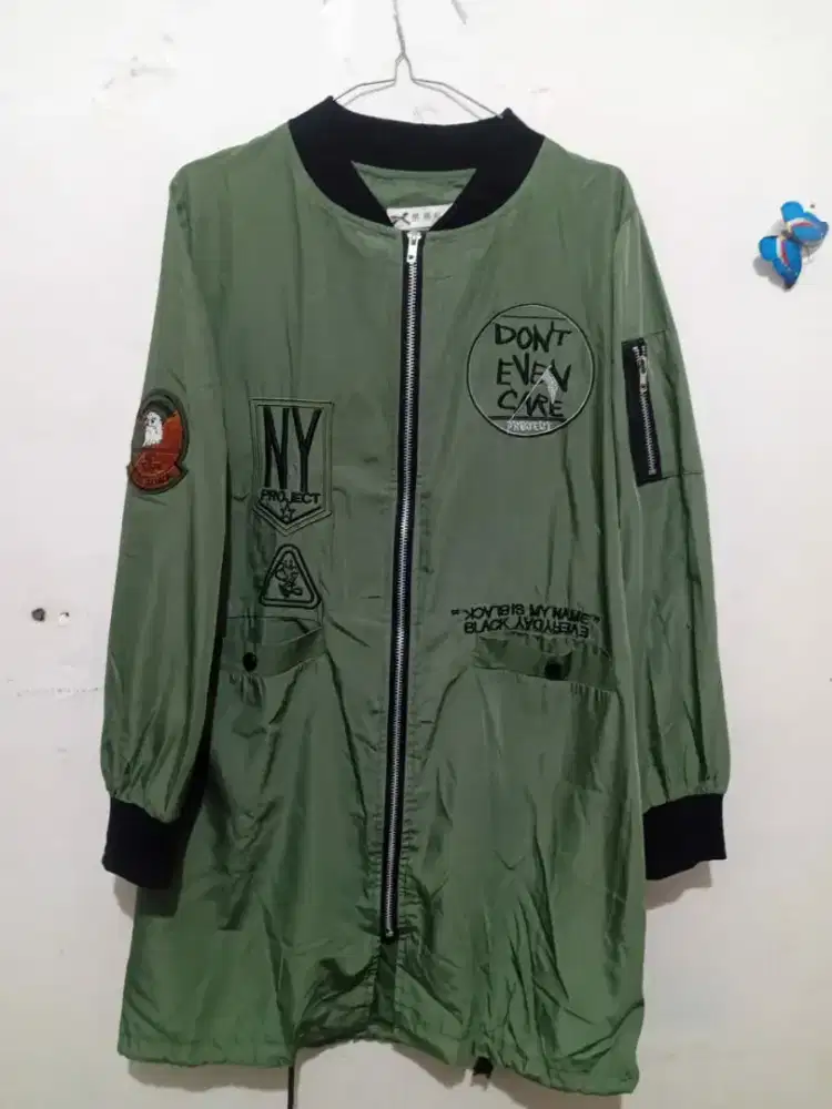 jaket wanita ijo army