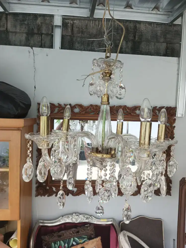 Lampu gantung Cristal bohemian cabang 5