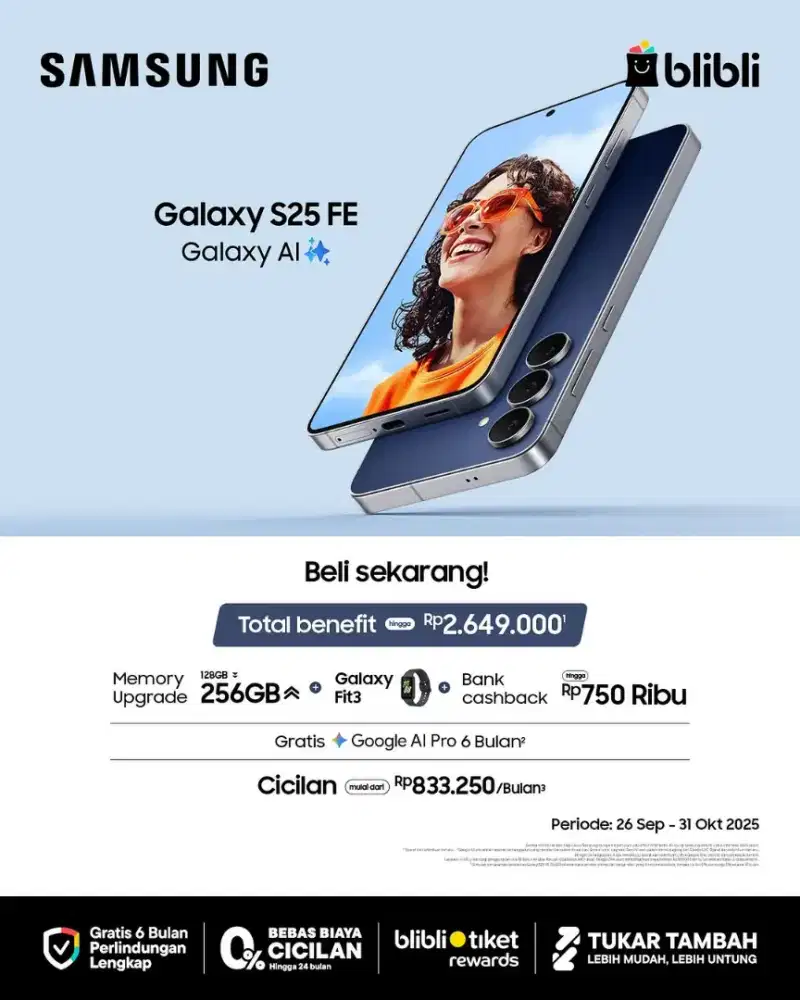 Samsung Galaxy S25 Fe 8/256 - Blibli Glaxy Mall 2