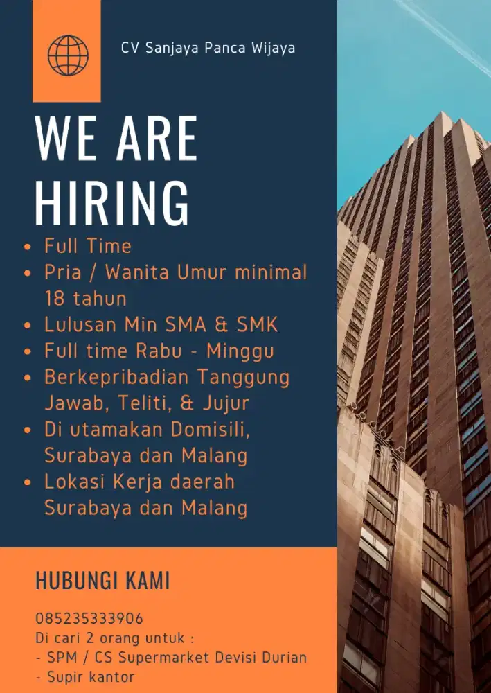Driver & Customer Service Lok Surabaya & Malang