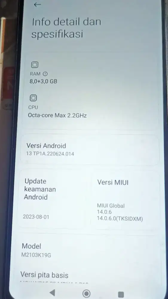 XIAOMI REDMI NOTE 10 5G RAM 8+3/128 HP KOTAK SINYAL 5G NEGO TIPIS