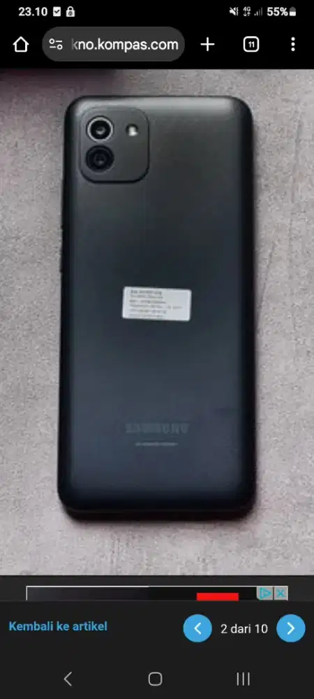 SAMSUNG GALAXY A03 RAM 4/64