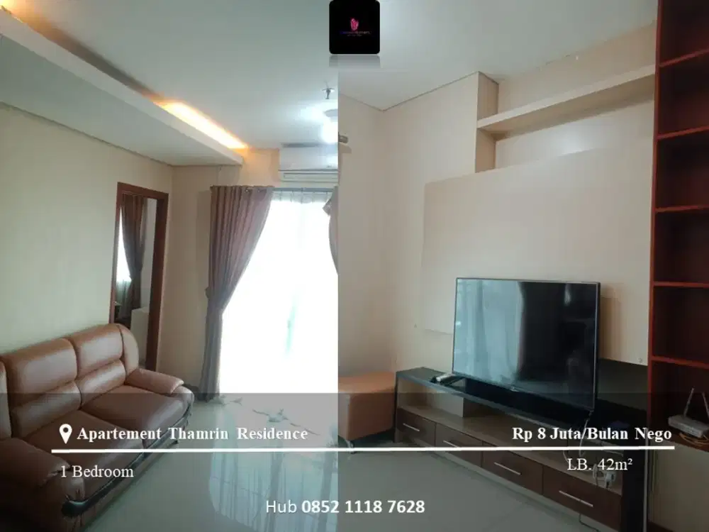 Disewakan Apartement Thamrin Residence High Floor Type L 1BR Furnished