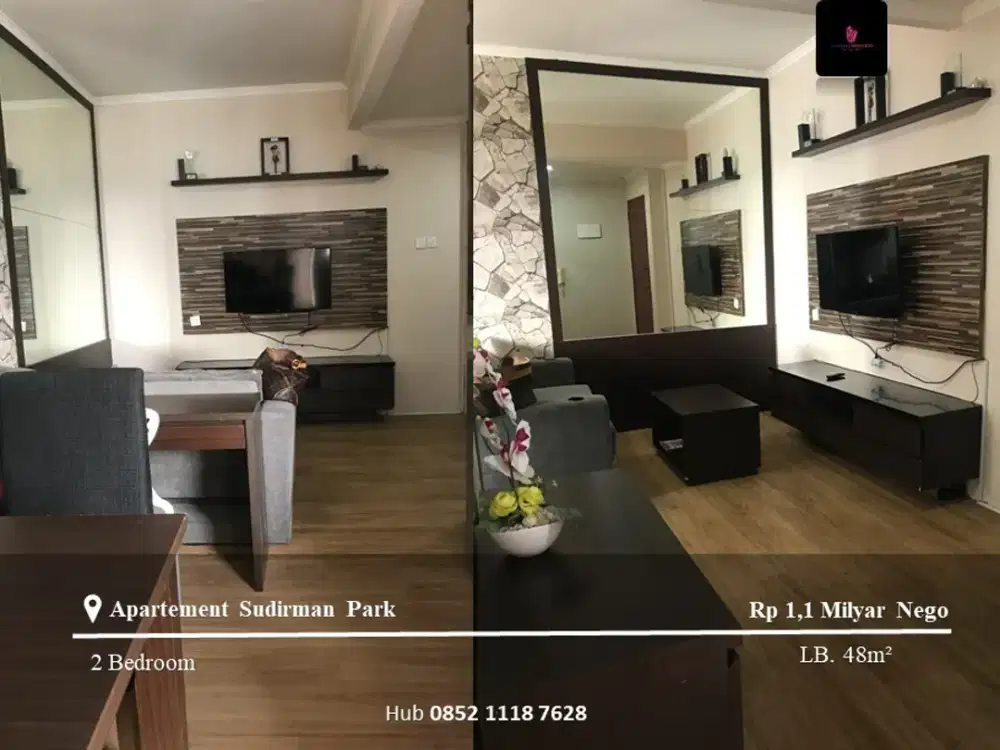 Dijual Apartement Sudirman Park Middle Floor 2BR Full Furnished