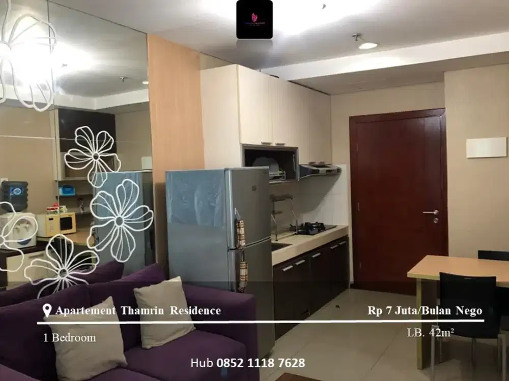 Disewakan Apartemen Thamrin Residence High Floor 1BR Fuenished Tower D