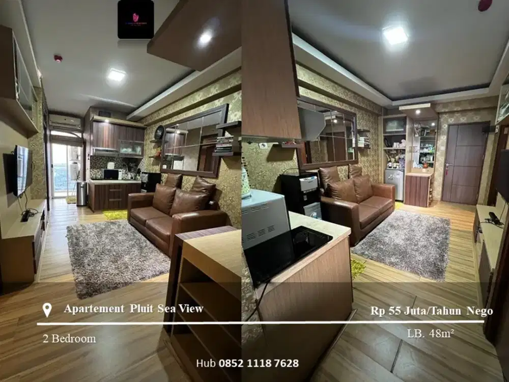 Sewa Apartemen Pluit SeaView Middle Floor 2BR Full Furnished West View