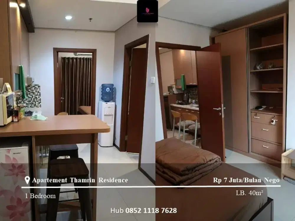 Disewakan Apartement Thamrin Residence Low Floor 1BR Full Furnished