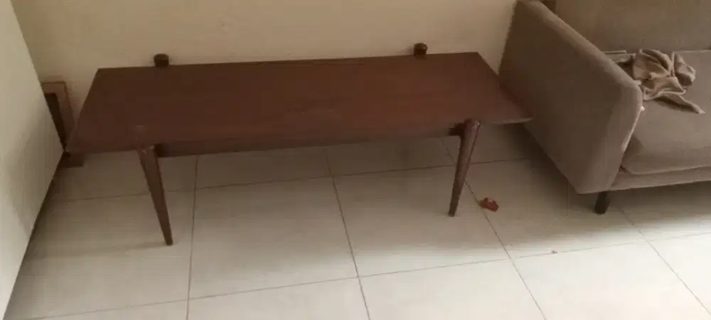 Meja jati antik 1 papan