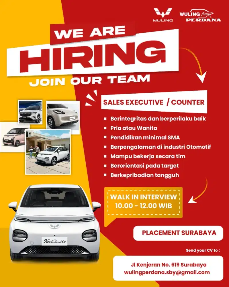 Marketing Mobil Wuling Surabaya