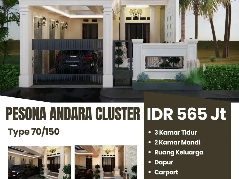 RUMAH CLUSTER MEWAH DEKAT KEMANA MANA
