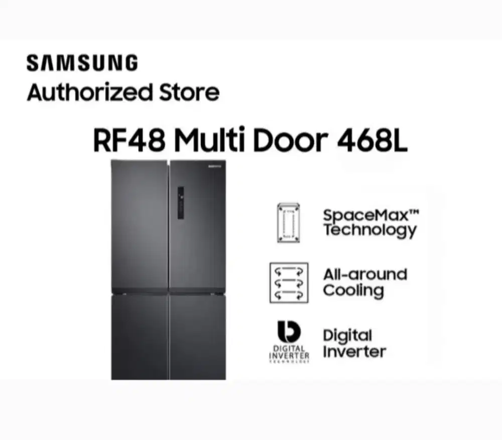 KULKAS 4 PINTU SAMSUNG TWIN COOLING PLUS RF-48A4000B4SE