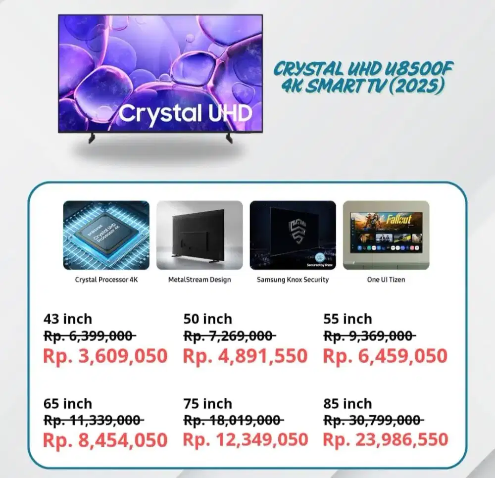 Super sale samsung tv seri 2025 U8500