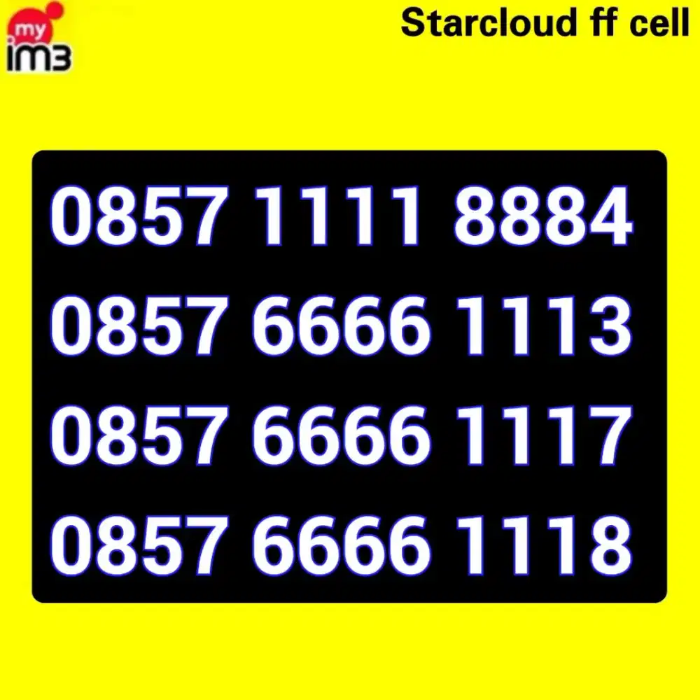 Perdana Nomor Cantik Indosat Im3 Kwartet Tripel 6666 111x 1111 888x