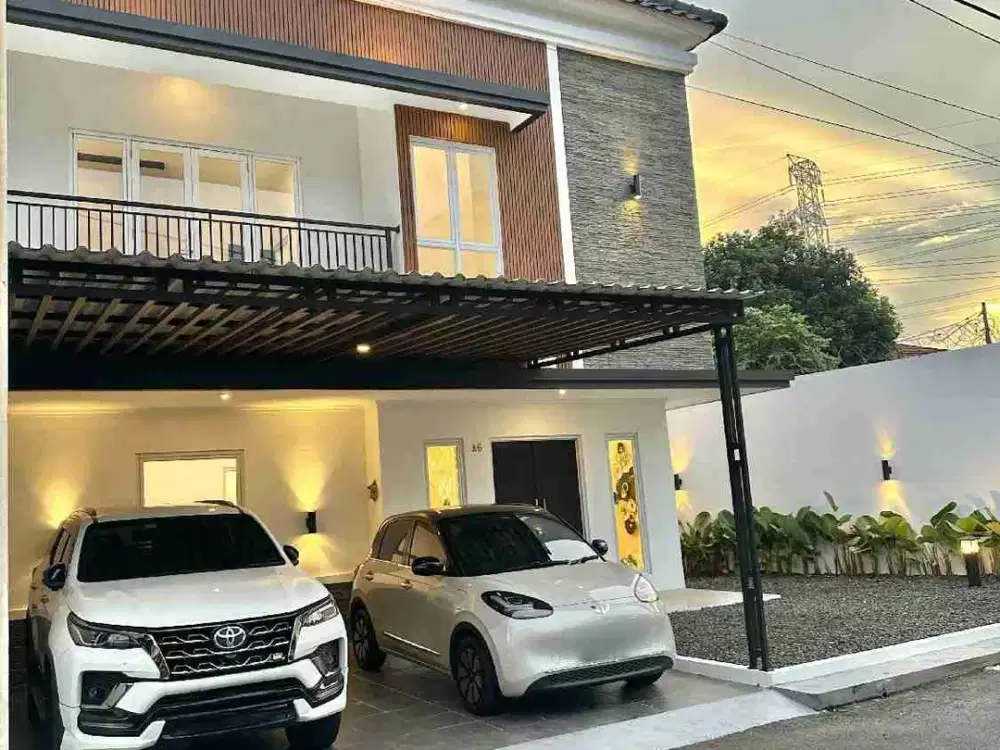 Dijual Rumah Mewah Tanah Luas Posisi Hoek Dalam Cluster Dekat Tol Sawangan  Depok