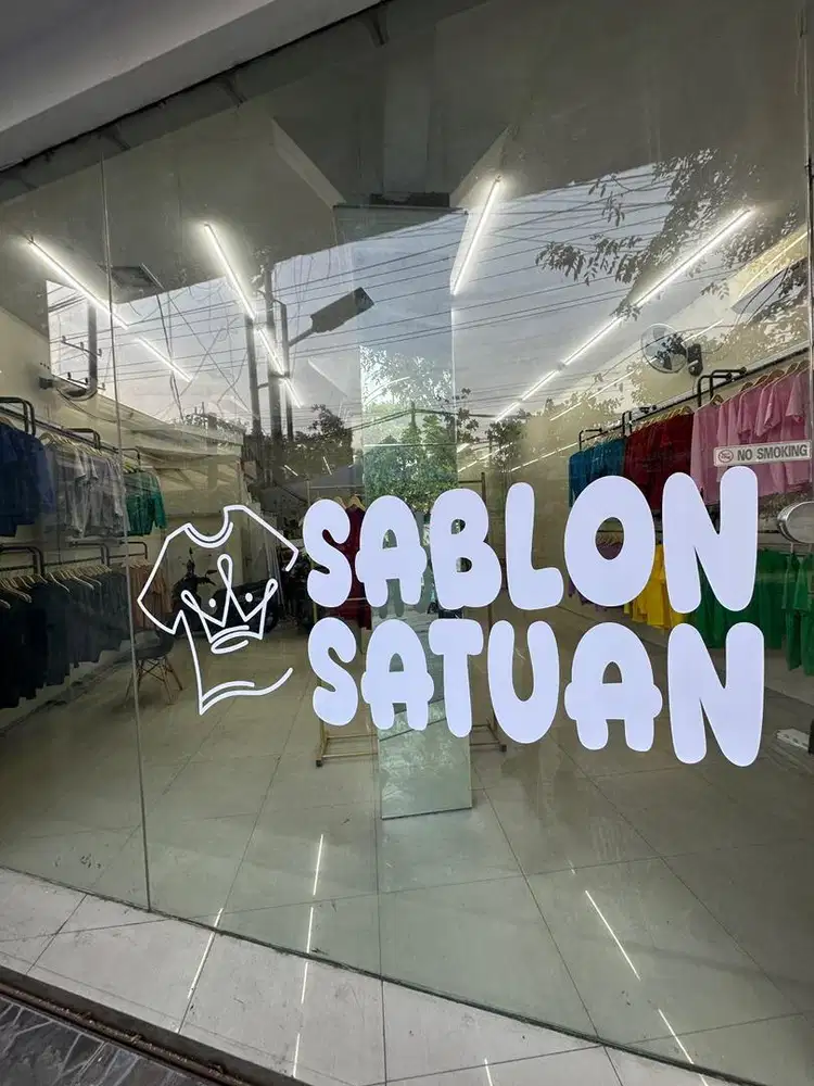 Jasa cutting stiker sandblast dan stiker vinyl