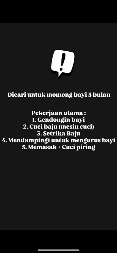 DI CARI ART MENGINAP UNTUK MOMONG BAYI 3 bulan