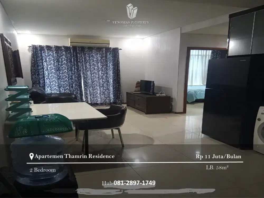 Disewakan Apartement Thamrin Residence 2BR Full Furnished Tower D