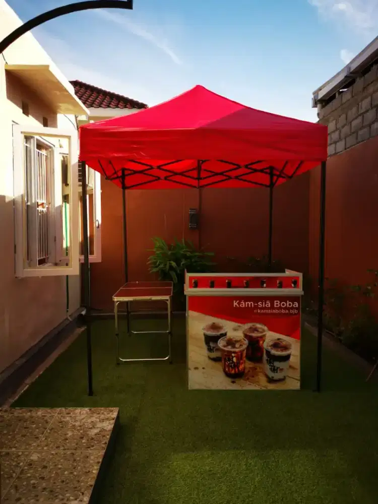 Tenda lipat matic praktis gazebo portable payung buat jualan