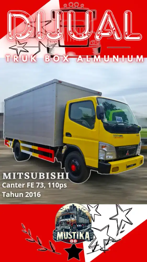 Truk Box Alumunium Mitsubishi Canter FE 73 110PS Tahin 2016