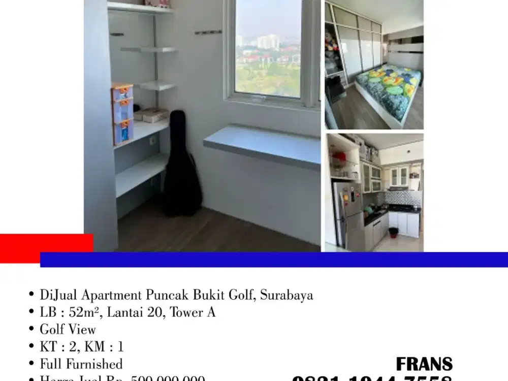 DiJual Apartment Puncak Bukit Golf, Surabaya